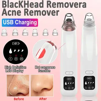 

3 modes rechargeble Blackhead Removal Device Pore Cleaner Vacuum Blackhead Remover for all skin types with 6 suction heads