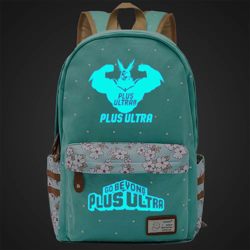 FL30002 светящийся детский школьный рюкзак My Hero Academy Deku, школьная сумка для девочек, женский рюкзак, рюкзак для подростков, Холщовый женский рюкзак - Цвет: FL30-06