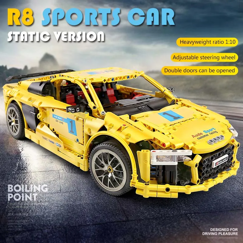 Форма King MOC Technic серия R8 V10 скорость RS5 модель автомобиля строительный блок сборка
