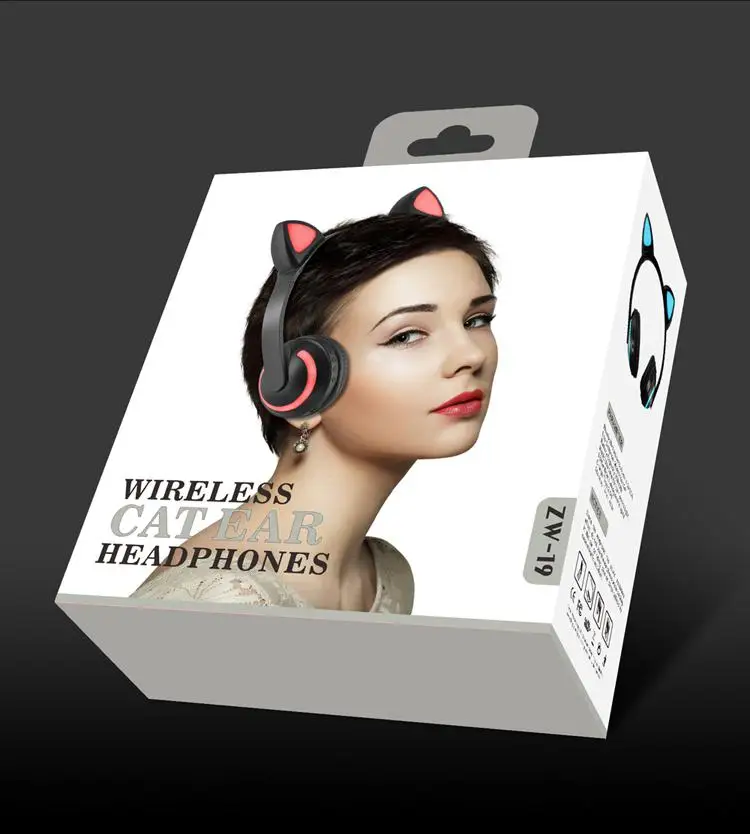 Yiwa беспроводные Bluetooth стерео наушники с милым животным дизайном, мигающие светящиеся игровые наушники