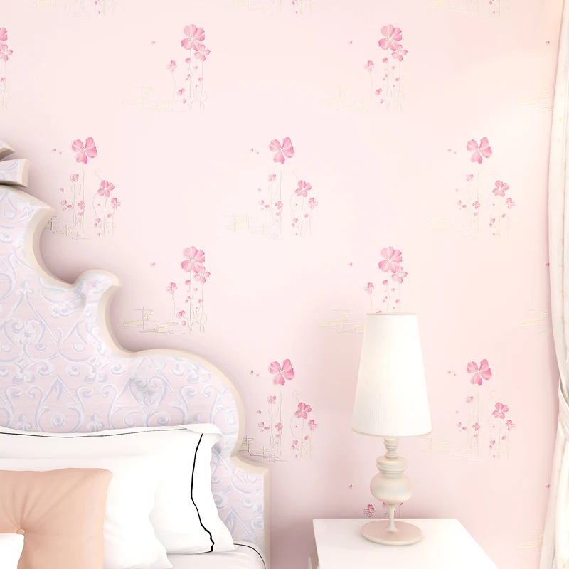 Rustic Floral Wallpaper 3d Non-woven Wallpaper For Bedroom Walls Girls Room Wallpapers Flower Paper Contact