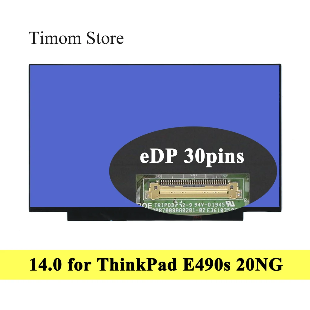 Для Lenovo ThinkPad E490s Тип 20NG ноутбук 14 0 ЖК WLED монитор TN IPS Full HD 1920*1080 экран без резьбовыми отверстиями eDP 30