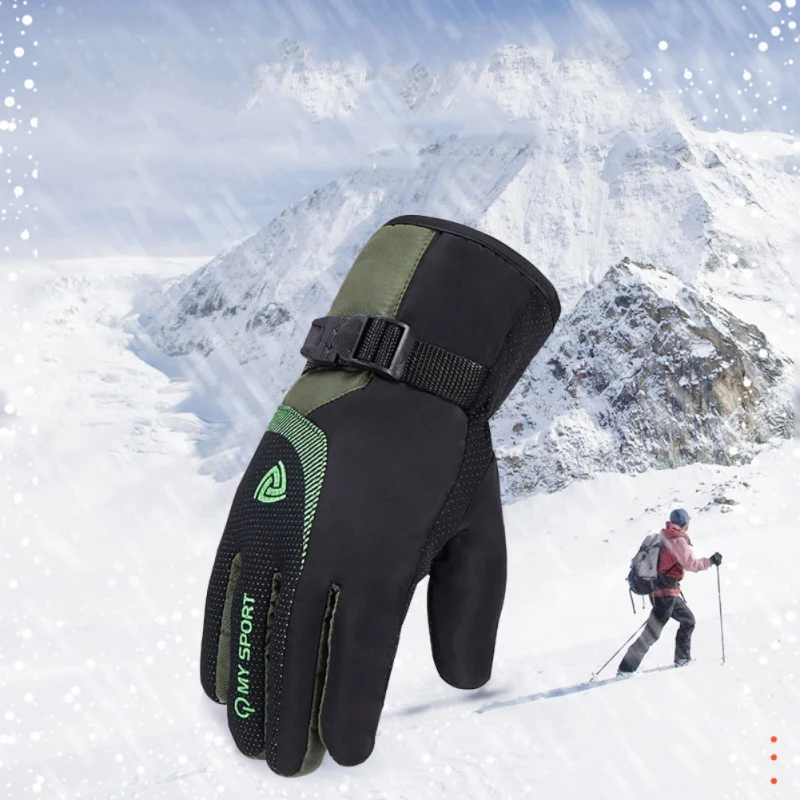 

Winter High Quality Fleece Thermal Gloves Outdoor Waterproof Windproof TouchScreen Ski Snowboard Gloves Motorcycle Riding Gloves