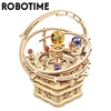 Robotime 84pcs Rotatable DIY 3D Starry Night Wooden Puzzle Game Assembly Music Box Toy Gift for Children Kids Adult AMK51 ► Photo 1/4