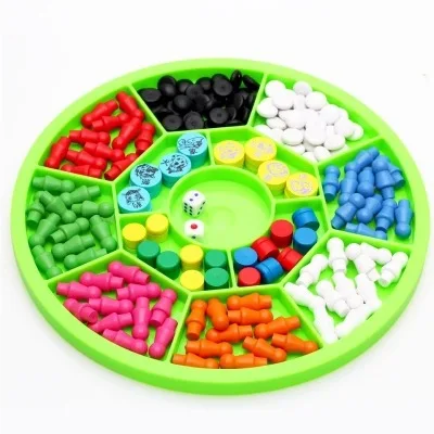 

Wood Mom Children Wooden Checkers Aeroplane Chess Five-in-a-row Multi-functional Five in One Early Childhood Educational Toy