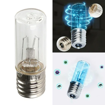 

E17 Mini UV disinfection quartz bulb 10V3W germicidal lamp UV disinfection lamp household ultraviolet sterilization mite