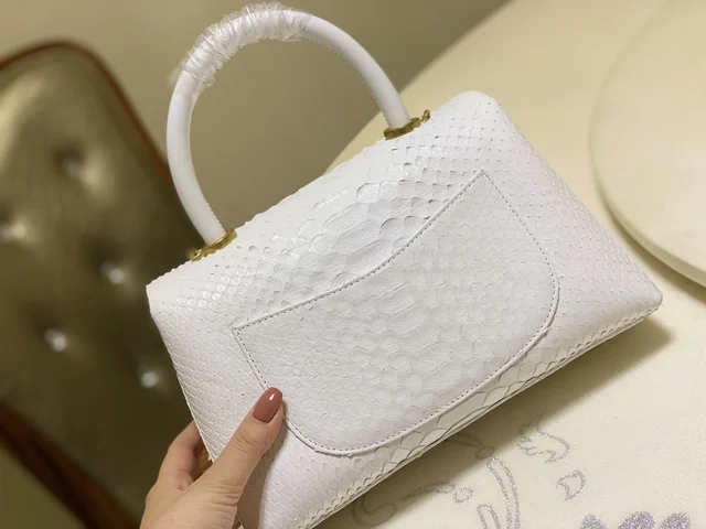 2021 Brand Luxury Women Shoulder Bags Real Python Skin Multicolor Handbag Fashion Ladies Leather Bags