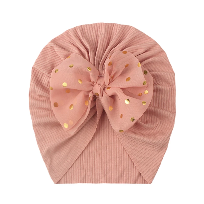 Toddler Newborn Baby Soft Cap Bonnet Kids Hat Casual Lovely Flower Baby Hat Soft Baby Girl Hat Solid Color Turban Infant skully hat with brim