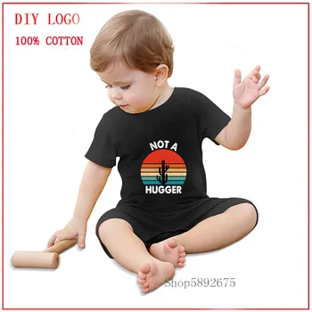 

Not A Hugger T Shirt Funny Shirt Cactus Sarcastic Gift white printed romper Baby Rompers Jumpsuit Boy&girls clothes High quality