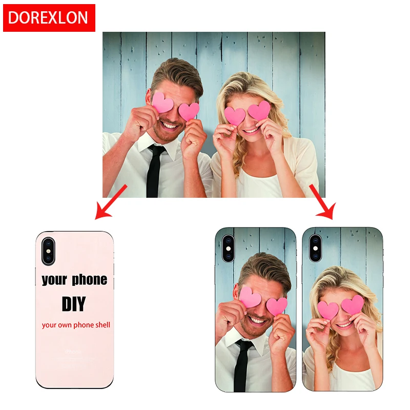 Мягкий силиконовый чехол для телефона DOREXLON DIY с логотипом на задней панели Sony Xperia