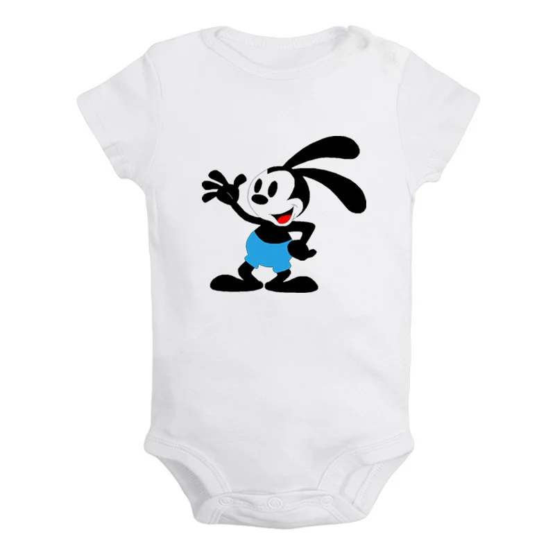 Oswald The Lucky Rabbit Rabbit Duck Fig Illusion Art Neonata Ragazzi Vestiti Manica Corta Pagliaccetto Abiti 100% Cotone