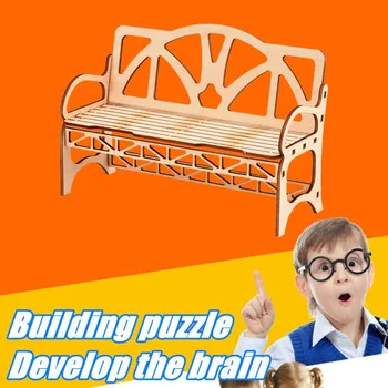 

DIY Chair Toys 3D Wooden Puzzle Toy Assembly Model Wood Craft Kits Desk Decoration for Children Kids