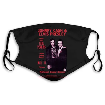 

JOHNNY CASH ELVIS PRESLEY POSTER IDEAL PRESENT RETRO COOL UNISEX MEN Brand Homme Mouth Mask Women's kid PM2.5