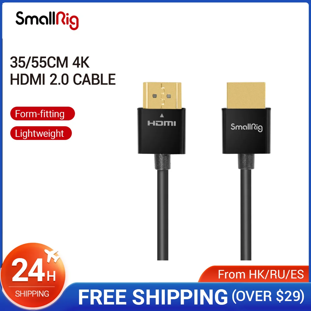Ультратонкий кабель SmallRig 55 см 4K для цифровой зеркальной