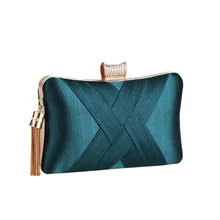 Вечерняя сумочка-клатч с кисточками и цепочками для женщин, шелковая вечерняя сумочка, Европейская и американская Банкетная специальная сумка для благородных женщин ME962