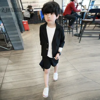 

Gentleman Baby Boys Suits Kids Blazer Children's Clothing Formal Wear Toddler Boy Costume Summer 2020 Two-piece Costume Korean