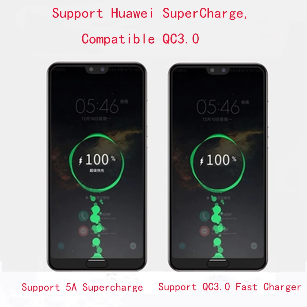 Original Huawei Supercharge Mate 9 10 20 P10 Plus P20 Pro Honor 20 V20 Fast Super Charger 4.5V5A Type-C USB 3.0 Type C Cable 65w charger