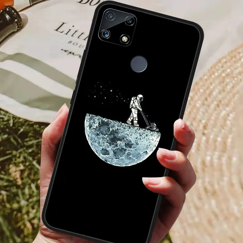 cell phone belt pouch For Realme C25s Case Silicon Back Cover Phone Case for Realme C25s RMX3195 C 25S C25 S Cases Realme C25s Soft bumper coque mous wallet Cases & Covers