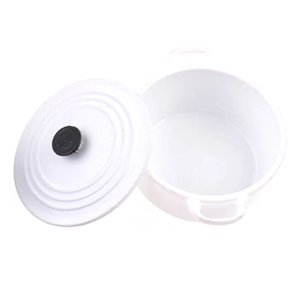 Hot Pot 1:12 Dollhouse Miniature Metal Cooking Soup Pot Cookware Dollhouse Kitchen Accessories Miniature 22