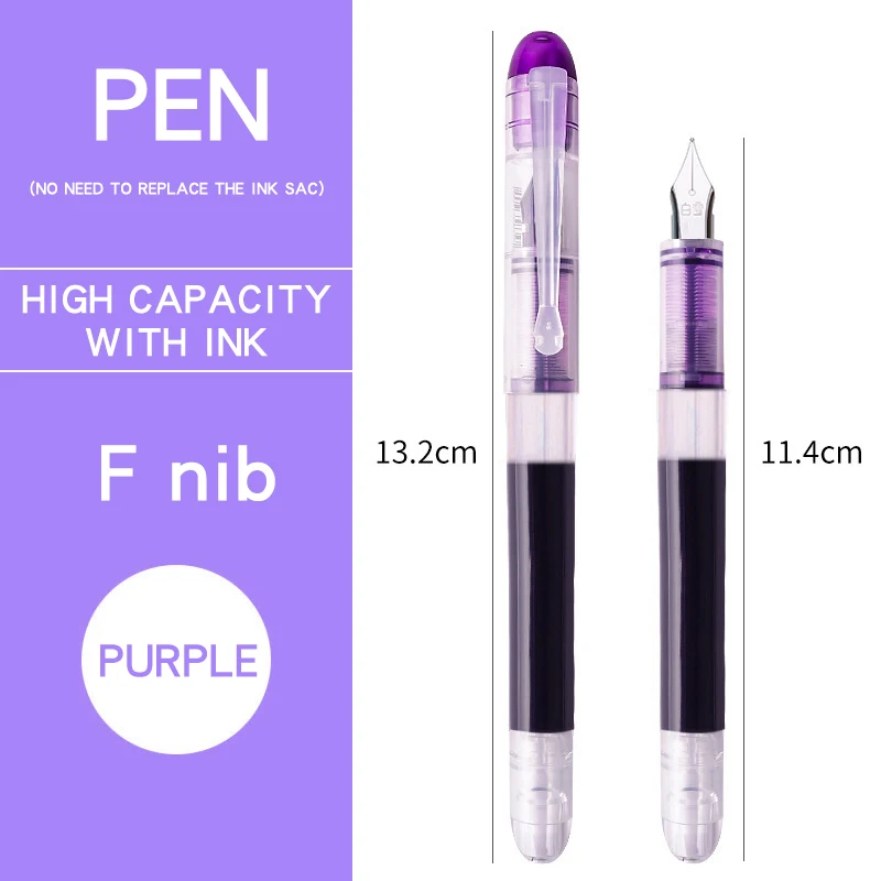 Vibrant Ink Fountain Pen Set - 8 Color Collection for Office & School - Stylish & Elegant Writing Essentials