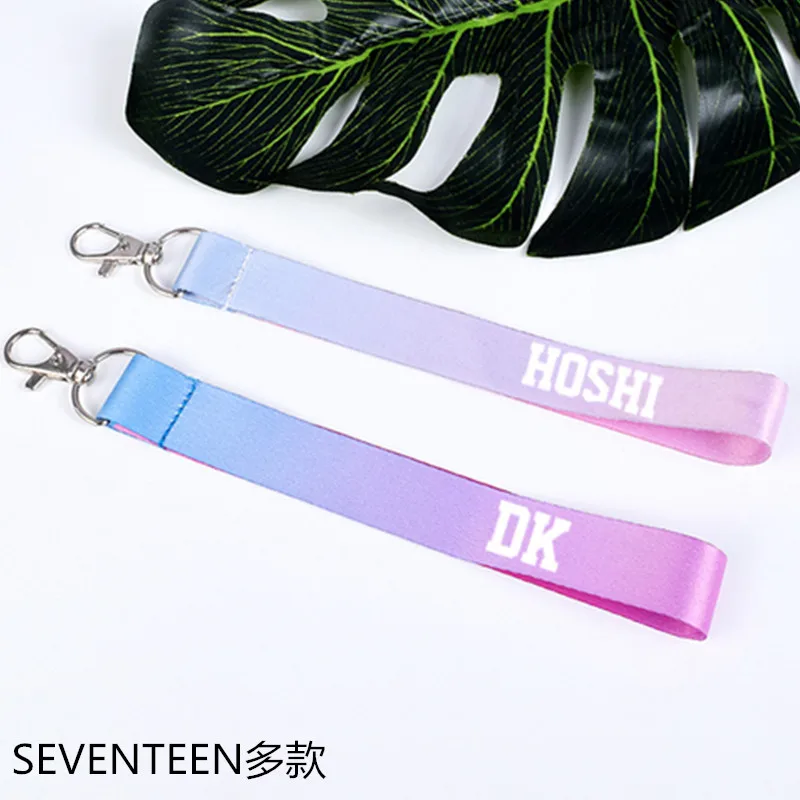 KPOP SEVENTEEN HOSHI JOSHUA JUN keychains Peripheral Gradual Change Hanging Cord Keyboard key chain ring bag charm wholesale | Украшения и