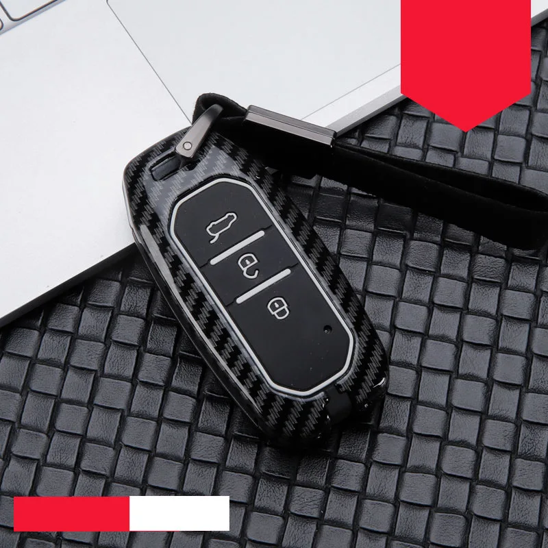 J-carbon black Чехол для автомобильных ключей из цинкового сплава, силикагель для Ford Edge Forte Morris, чехол для автомобильных ключей, умный держатель, чехол для ключей, набор автомобильных ключей, Новинка - Название цвета: J-carbon black