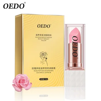 

OEDO Rose Peptide Nourishing Colorful Lip Balm Makeup Lip Moist Cream new selling