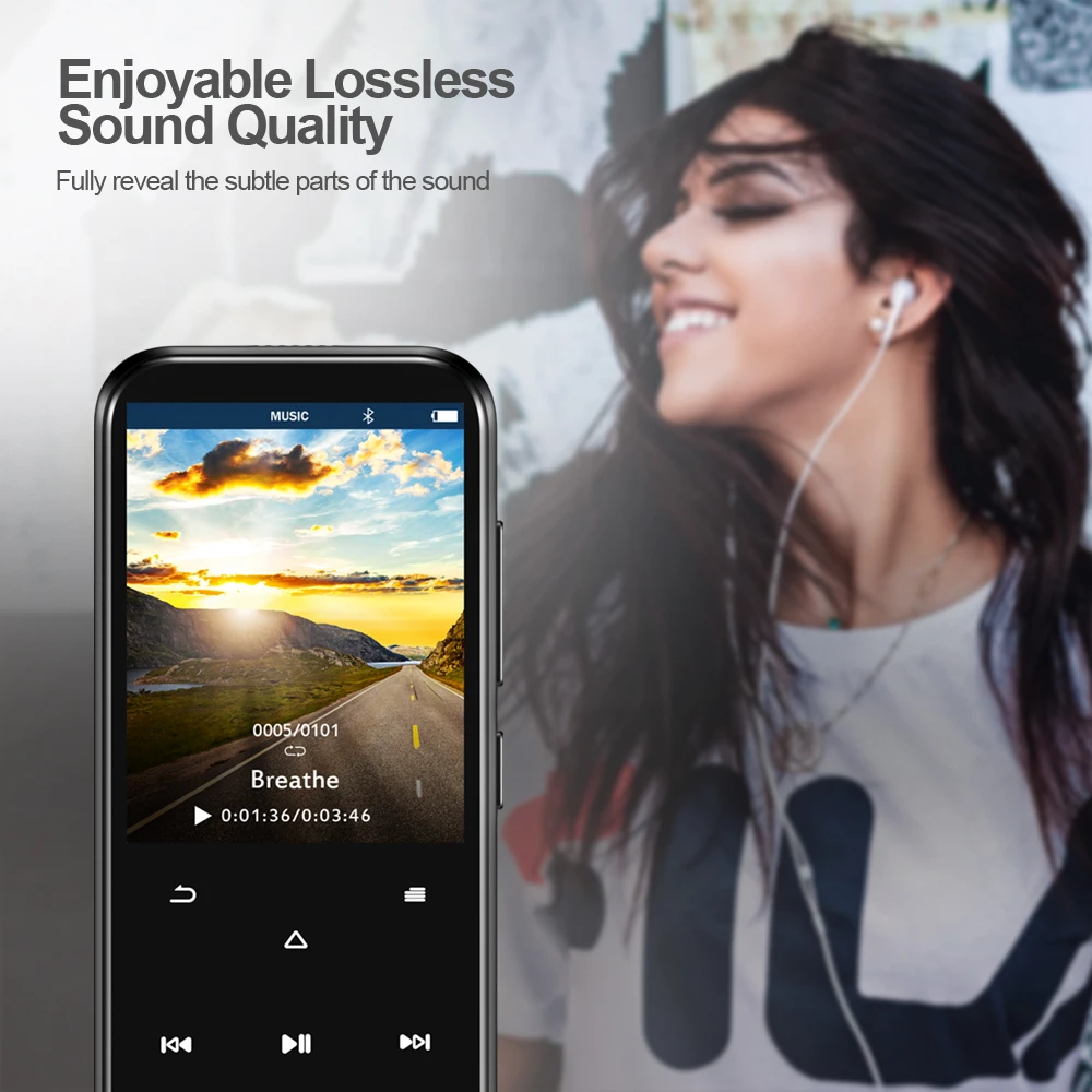 Портативный hifi MP3-плеер Bluetooth музыкальный плеер встроенный 16 Гб динамик Сенсорная Кнопка Reproductor Lecteur MP3 аудио радио Электронная книга