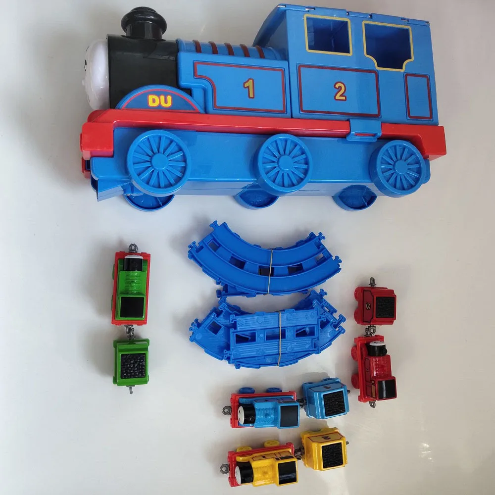 Inertia sliding childrens toy train storage track train gift