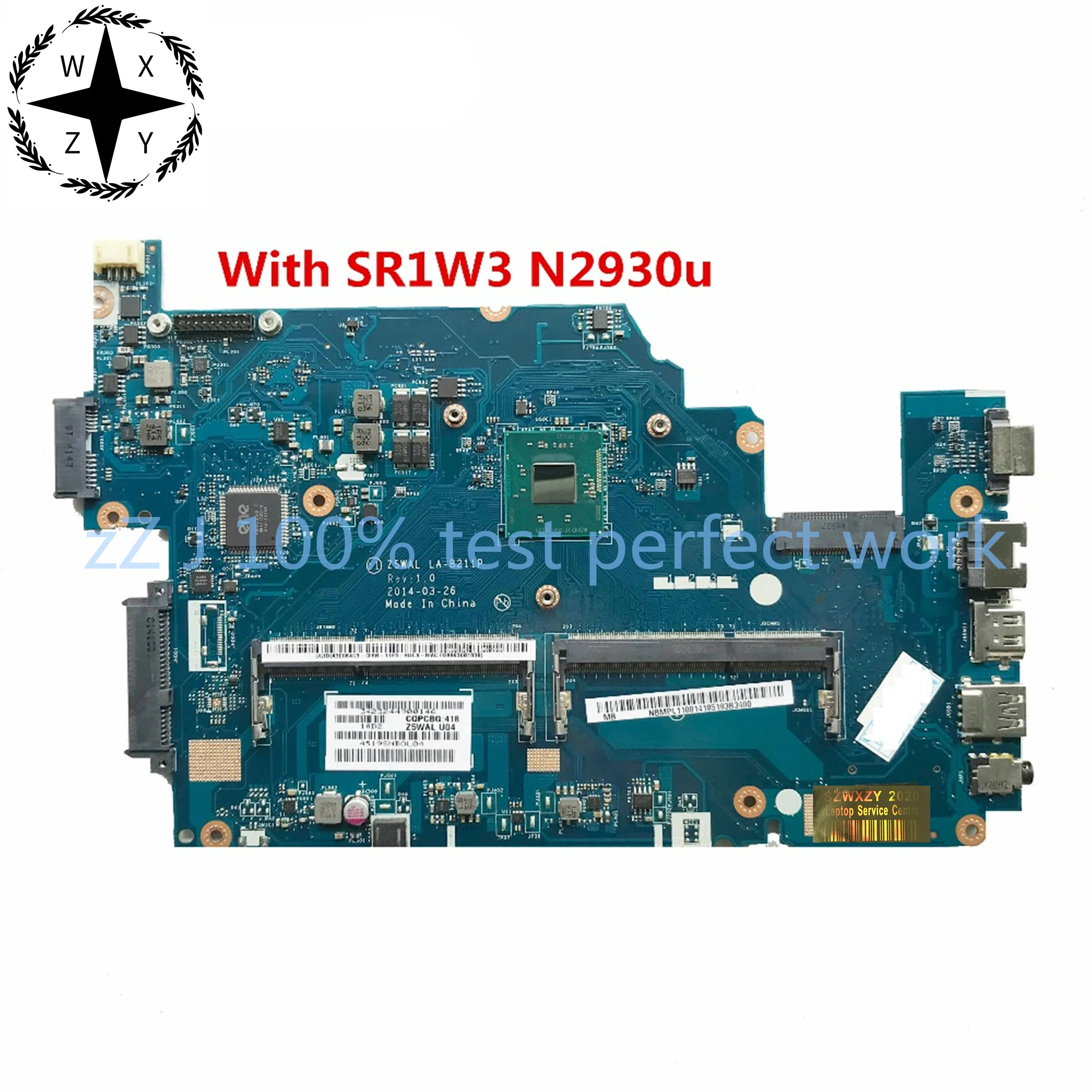 Оригинальная материнская плата для ноутбука Acer E5 511 NBMPL11001 NB.MPL11.001 с SR1W3 N2930u Z5WAL LA B211P