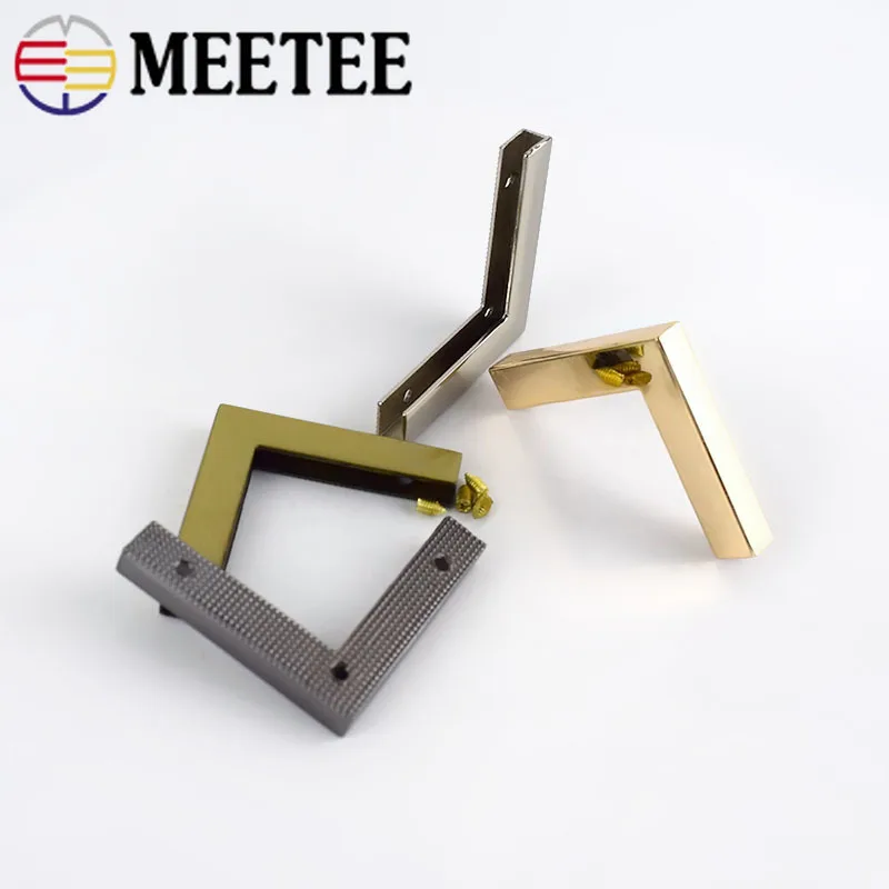 Meetee 4/10 шт. 40 мм защита для запечатывания краев упаковок пряжки окантовки с металлическими пуговицами, Чемодан Сумки из натуральной кожи скобяные изделия Аксессуары F1-10