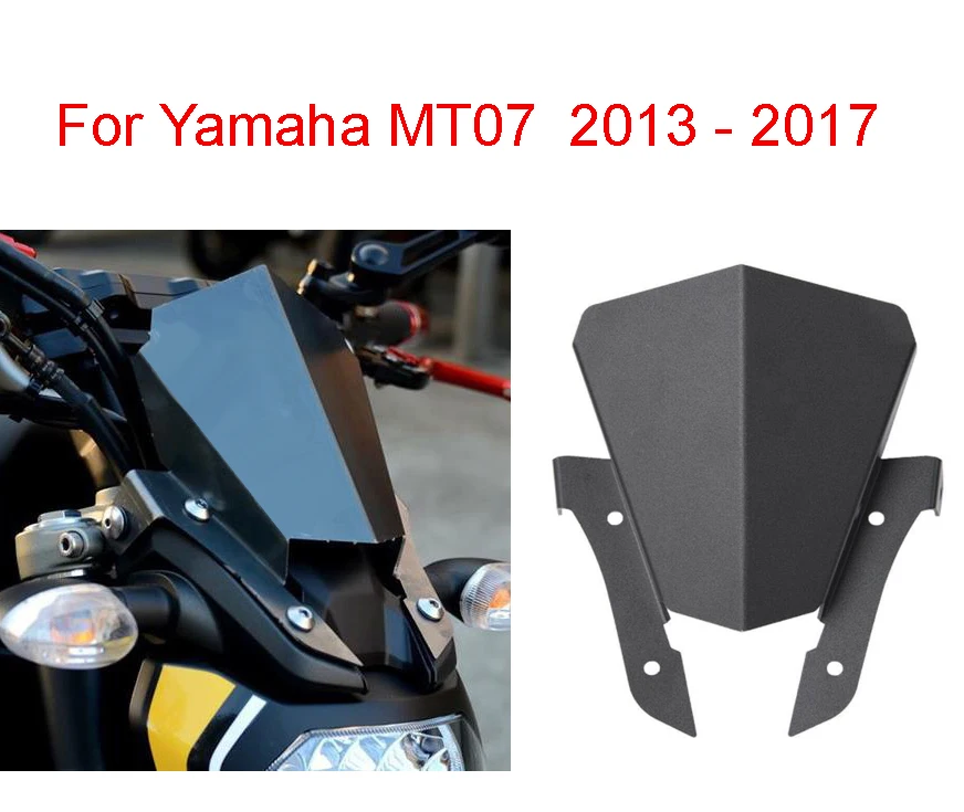 

MT07 Motorcycle Motorbike Windshield Windscreen Cover For -Yamaha MT07 MT-07 MT 07 2013 2014 2015 2016 2017