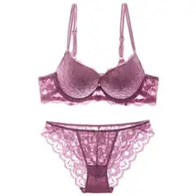 Baharcelin AB чашки сексуальный женский бюстгальтер набор прозрачного кружева вышивка Пуш Ап Бюстгальтер трусики набор комплекты трусиков и бюстгальтеров плюс размер сексуальный