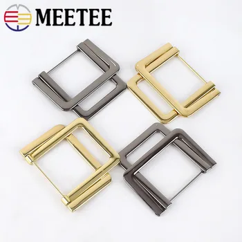 

Meetee 2/5pcs ID37mm Metal Rectangle Double D Ring Buckles Belt Hook DIY Shoe Garment Decoration Buckle Hardware Accessory BF470