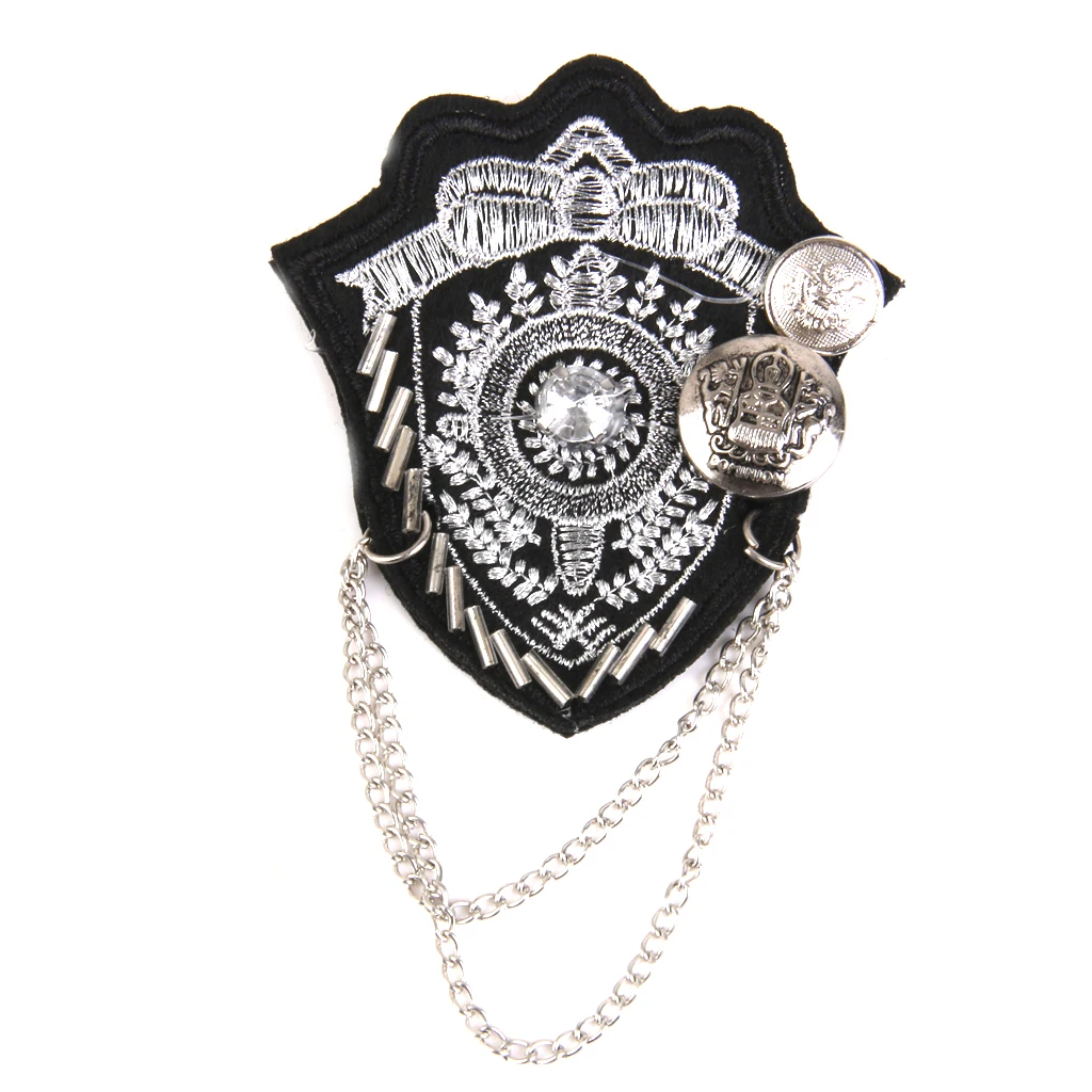 Vintage Military Silver Chain  Brooches Brooch Pin Party Men's Accessory