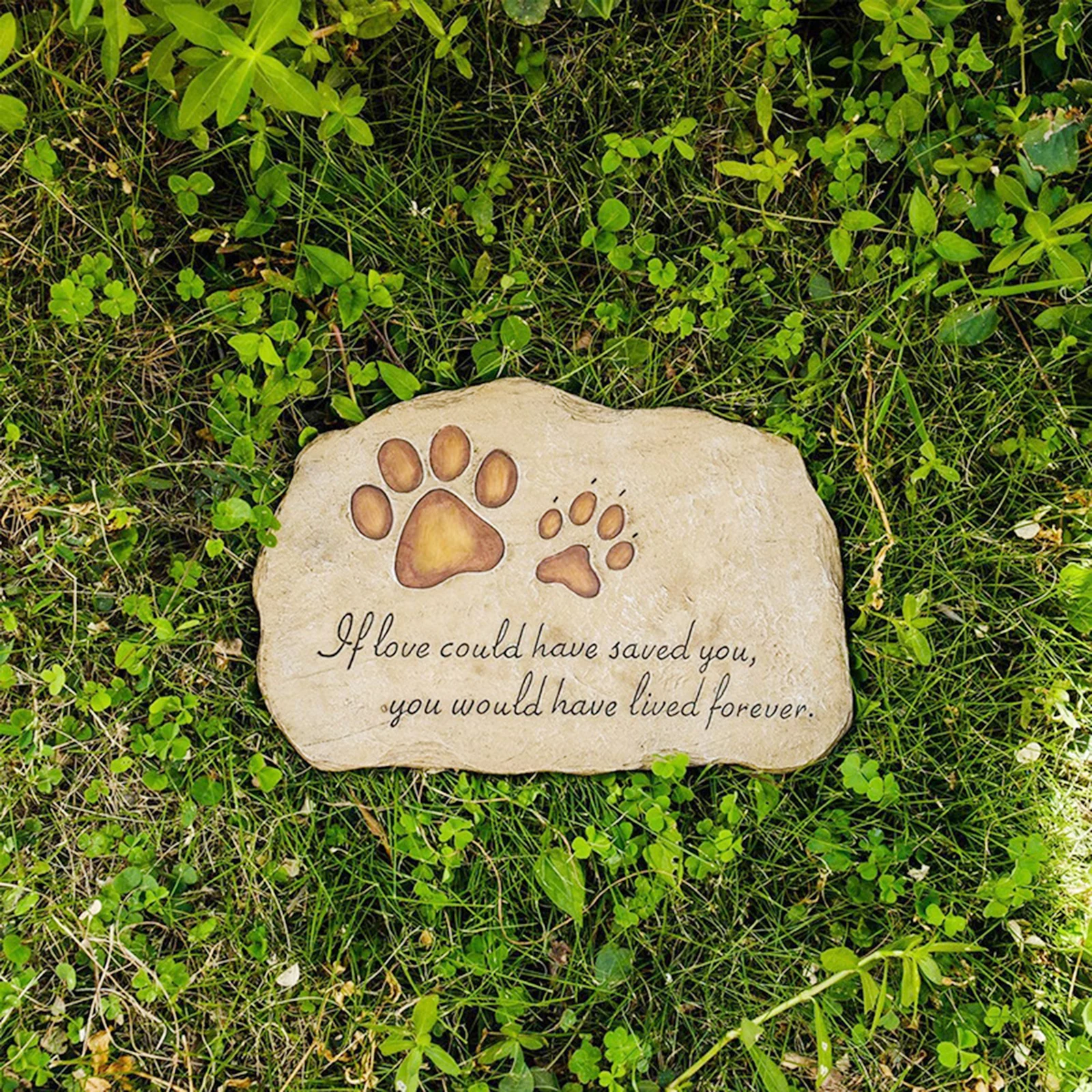 Huisdier gedenkstenen Hond gedenkstenen, pootafdrukken huisdier hond tuin stenen graf markers verlies stenen perfecte huisdier hond Memorial cadeau verlies cadeau - België