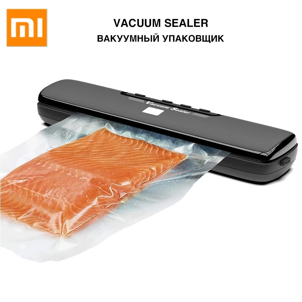 XIAOMI Vacuum Food Sealer Automatic Commercial Household 220V/110V Packaging Machine Include 15Pcs Bags | Бытовая техника