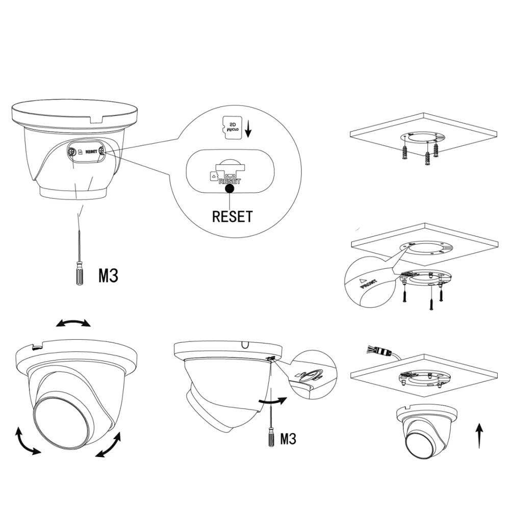 US $68.29 Original Dahua Ip Camera 5mp IpcHdw2531tmAsS2 Ir 30m Starlight Camera With Ivs Mic Sd Card Slot