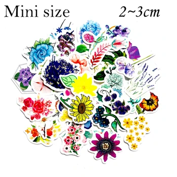 

42pcs spring flower stickers vinyl laptop skin plant floral sticker refrigerator suitcase sticker for computer
