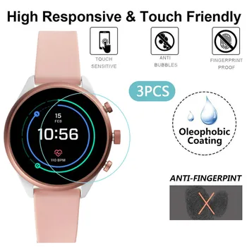 

3/5PCS Clear Film Tempered Glass Screen Protector for Fossil Gen 4 Q Venture HR anti-shatter film Prevent scratches for watch