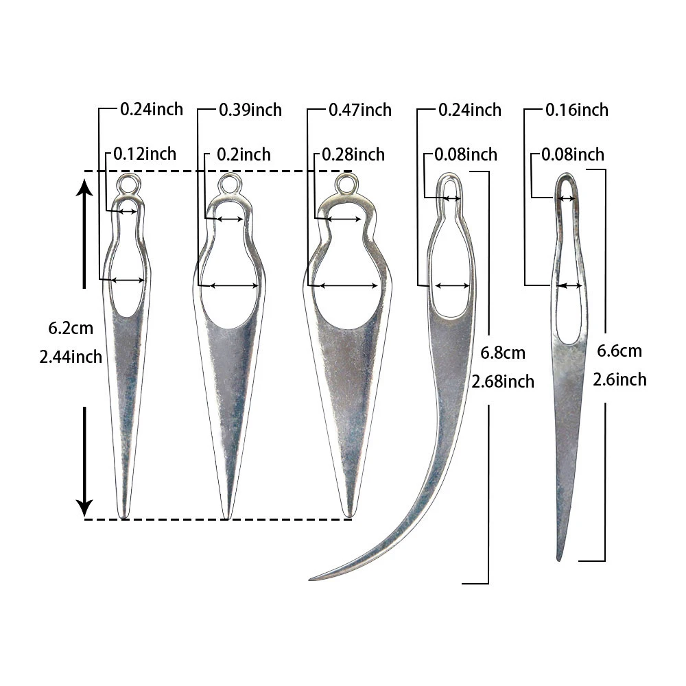 Dreadlocks Interlocking Needles Crochet Wig Needle Curved Hair Needle Making Wigs Braid Accessories 5 Pcs Crochet Hooks Hair Extensions Tool Lace Wig Needles