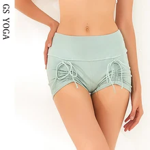 Полосатые кружевные женские шорты для йоги, плотные спортивные шорты для бега, занятий йогой, фитнесом, шорты для тренировок, шорты для бега на открытом воздухе, одежда