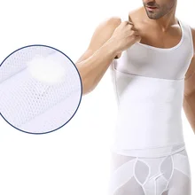 Мужские нейлоновые топы для похудения, Приталенный жилет, черный и белый цвета, форма тела r, фитнес-тренажер, пояс для похудения, моделирующий пояс