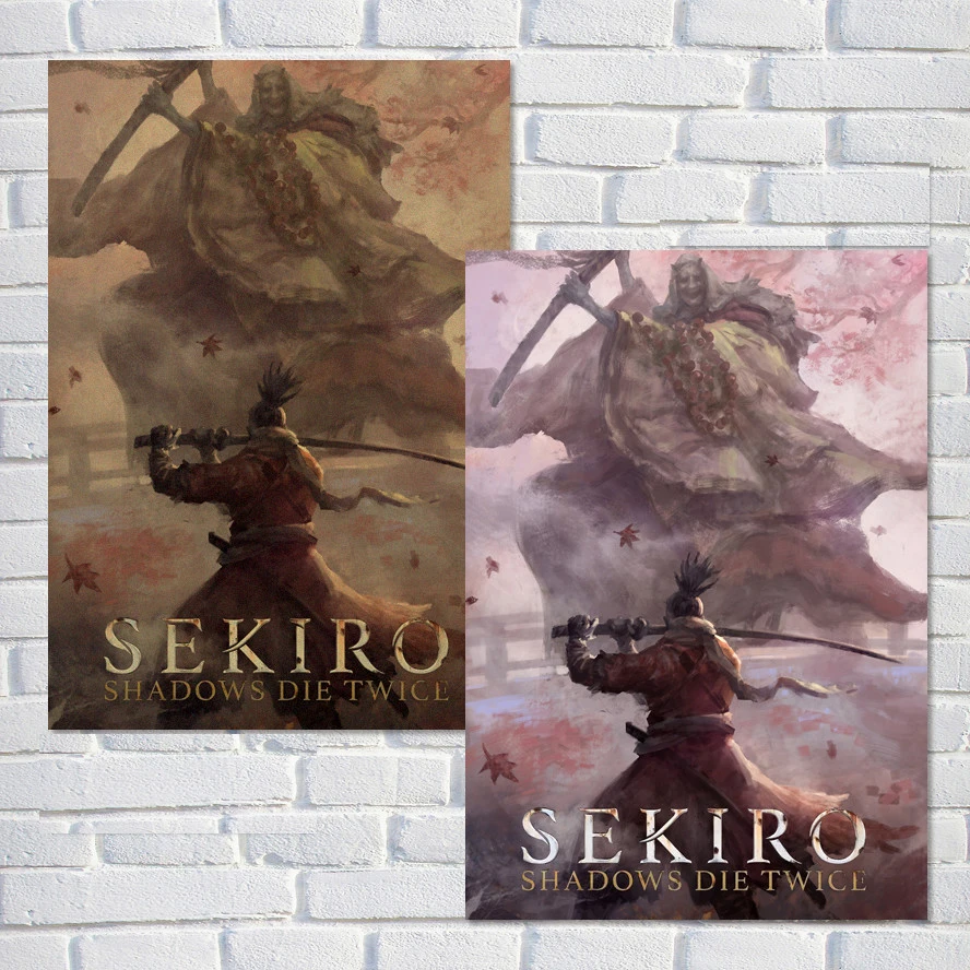 Sekiro Shadows Die Twice плакат видео игра Аниме японское Искусство Плакат белая крафт-бумага настенные картины плакаты и принты QT638