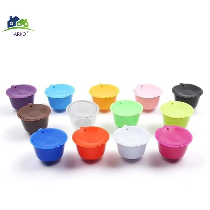돌체 구스토 머신 용 13 색 리필 가능 재사용 가능, 돌체 구스토/커피 캡슐/BPA 무료 커피 포드 커피 필터 세트, 드롭 쉬핑