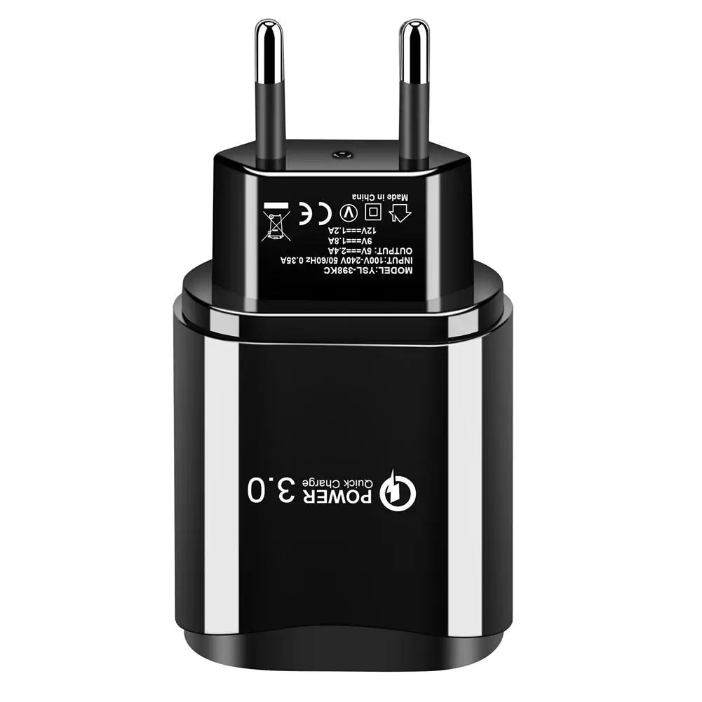 Мини быстрое зарядное устройство USB QC 3,0 автоматическое переключение быстрой зарядки мобильного телефона ЕС/США Plug адаптер шт., из огнеупорного материала