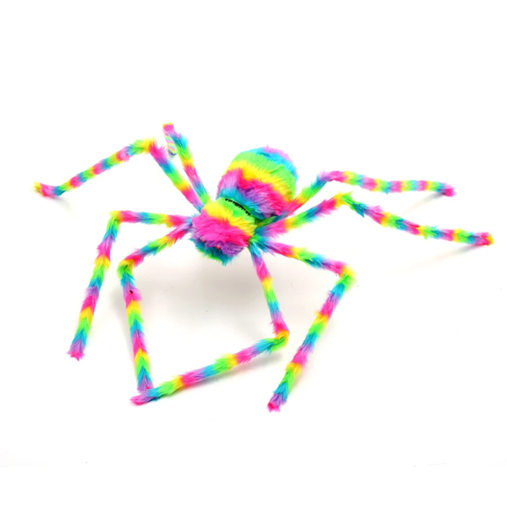 50 70 90cm super big plush colorful spider made of wire and plush for party halloween 2