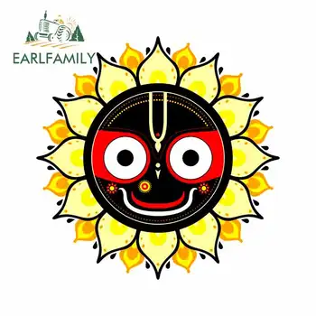 

EARLFAMILY 13cm x 13cm for Krishna Graphics Stock Pictures Car Decal Bumper Window Sticker Fashion Occlusion Scratch for VAN RV