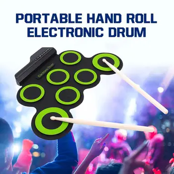 

Electronic Drum USB Roll Up Gift Silicone W/Stick Portable Musical Silicon