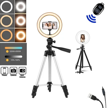

26cm LED Selfie Ring Light WithTripod Dimmable LED Ring Lamp Photo Video Camera Phone Light Ringlight For Photo Live Video